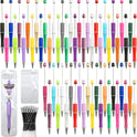 150 Pieces DIY Beadable Pen Kit – 50 Plastic Ballpoint Pens with Refills & Bags, Beads Not Included – School Supplies, Office Accessories & Craft