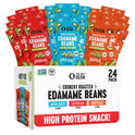 The Only Bean Crunchy Roasted Edamame - Healthy Snacks for Adults and Kids (Variety Pack), Low Carb Keto Snack Food, Vegan Gluten Free High Protein