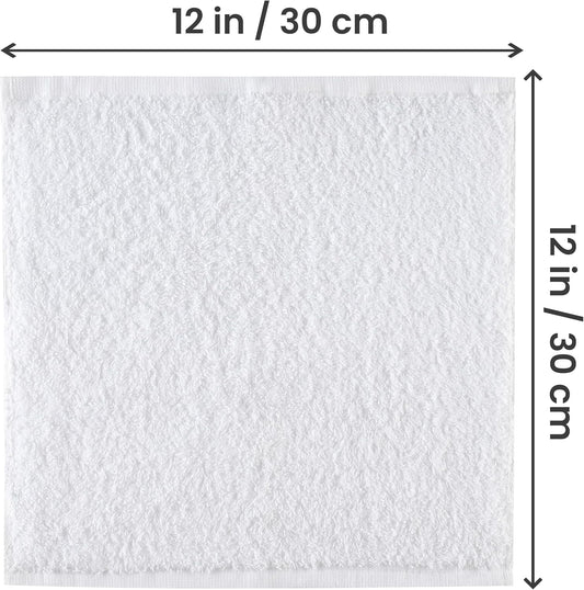 Utopia Towels 24 Pack Cotton Washcloths Set, 100% Ring Spun Cotton, Premium Quality Flannel Face Cloths, Highly Absorbent and Soft Feel Fingertip