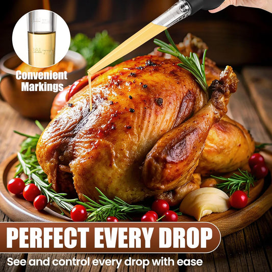 Premium Turkey Basters for Cooking – Baster Syringe for Hot Liquids – Meat and Food Injector – Essential Thanksgiving Cooking Tool – Turkey Baster