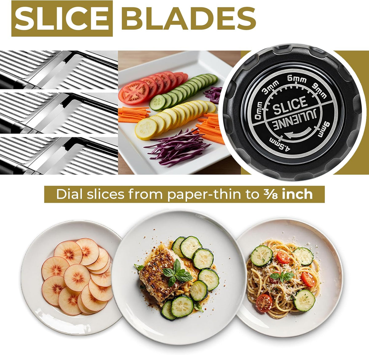 Gramercy Adjustable Mandoline Food Slicer, Mandoline Slicer for Kitchen, Mandolin, Potato, Tomato, Carrot, Vegetable, Fruit and Onion Cutter