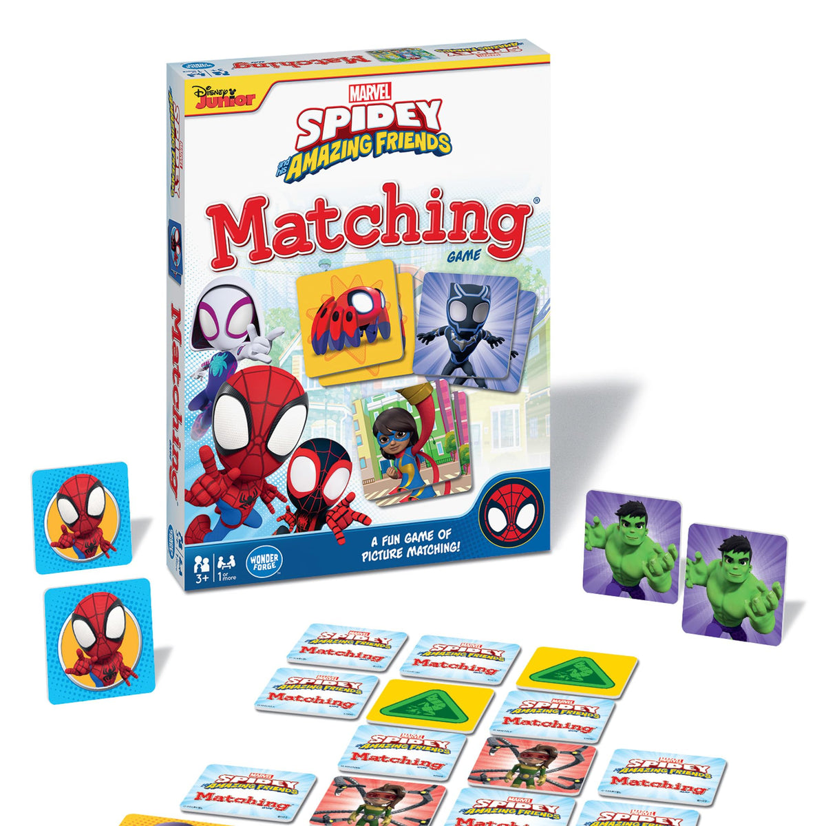 Wonder Forge Marvel Spidey and His Amazing Friends Matching Game - Educational Memory Game for Kids Ages 3+ - Fun for Toddler Boys and Girls
