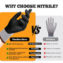 TitanFlex Work Gloves Microfoam Nitrile Coated Men Women-6 Pairs, Safety Warehouse Gloves Mens Working Glove with Grip Heavy Duty, Touchscreen