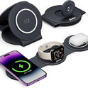 3 in 1 Charging Station for Apple Multiple Devices, Foldable Travel Wireless Charger 18W for iPhone Air 17 16 15 14 13 Pro Max Plus &Apple Watch