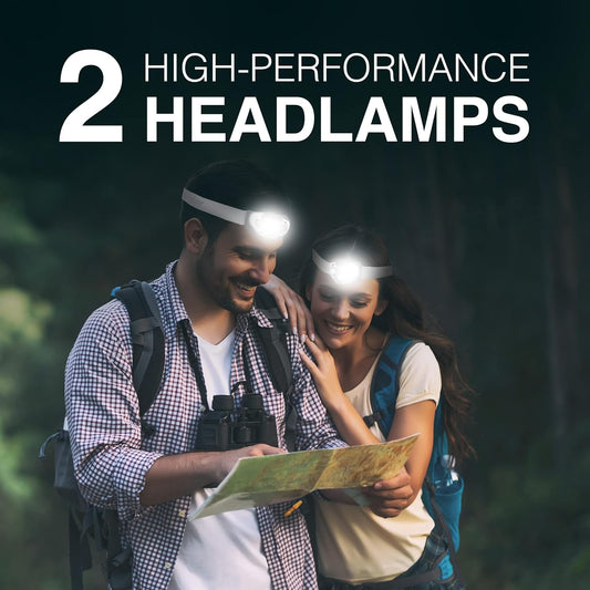 Energizer LED Headlamp PRO (2-Pack), IPX4 Water Resistant Headlamps, High-Performance Head Light for Outdoors, Camping, Running, Storm, Survival LED