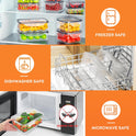 40 PCS Food Storage Containers with Lids Airtight (20 Containers & 20 Lids), Plastic Storage Meal Prep Container-Stackable 100% Leakproof & Microwave