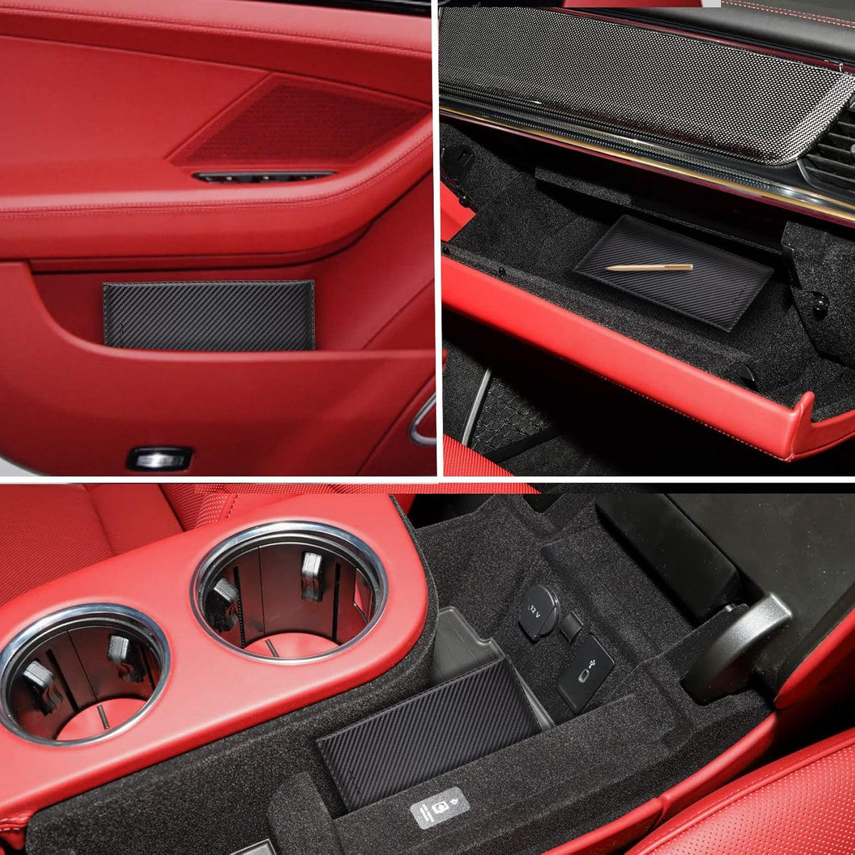TOURSUIT Car Registration and Insurance Card Holder, Vehicle License Document Glove Box Compartment Organizer, Interior Car Accessories for Women Men
