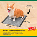 Glad for Pets Black Charcoal Puppy Pads, 23"x23" Disposable Pee Pad That Absorbs & Neutralizes Urine Instantly, Activated Carbon Training Pads
