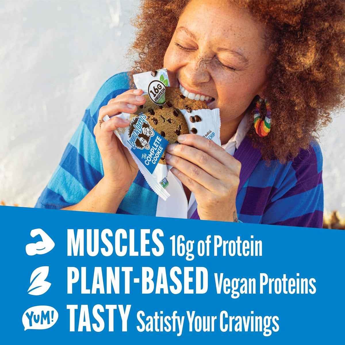 Lenny & Larry's Complete Protein Cookie, [Chocolate Chip], Chewy Soft Baked, 16g Plant Protein, Vegan, Non-GMO, High Fiber, 4 Ounce Cookie