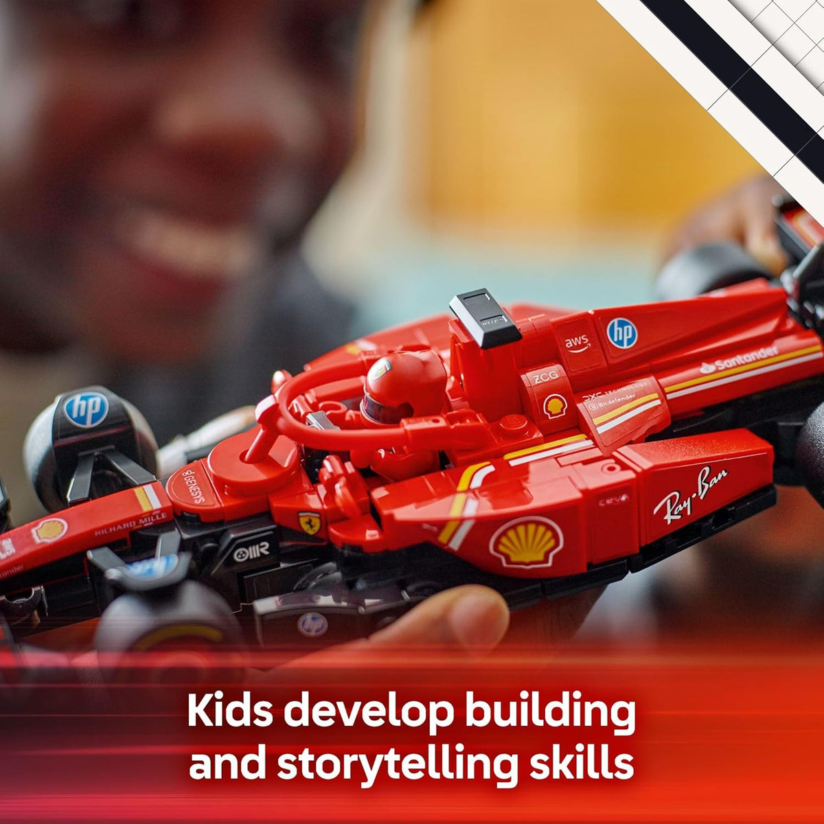 LEGO Speed Champions Ferrari SF-24 F1 Race Car Toys - Building Sets for Kids, Boys & Girls, Ages 10+ - Ferrari F1 Model Car Kits for Display or Play