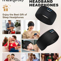 MUSICOZY Sleep Headphones Bluetooth 5.4 Headband, Sports Wireless Earphones Sweat Resistant Earbuds Sleeping Headphone with Ultra-Thin HD Stereo