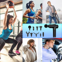 Massage Gun Deep Tissue, Handheld Electric Muscle Massager, High Intensity Percussion Massage Device for Pain Relief with 9 Attachments & 30