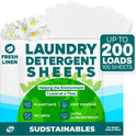 Sudstainables Laundry Detergent Sheets (200 Loads) – Eco-Friendly, Zero Waste, Plastic-Free Laundry Washing Machines Soap Sheets; Dissolvable