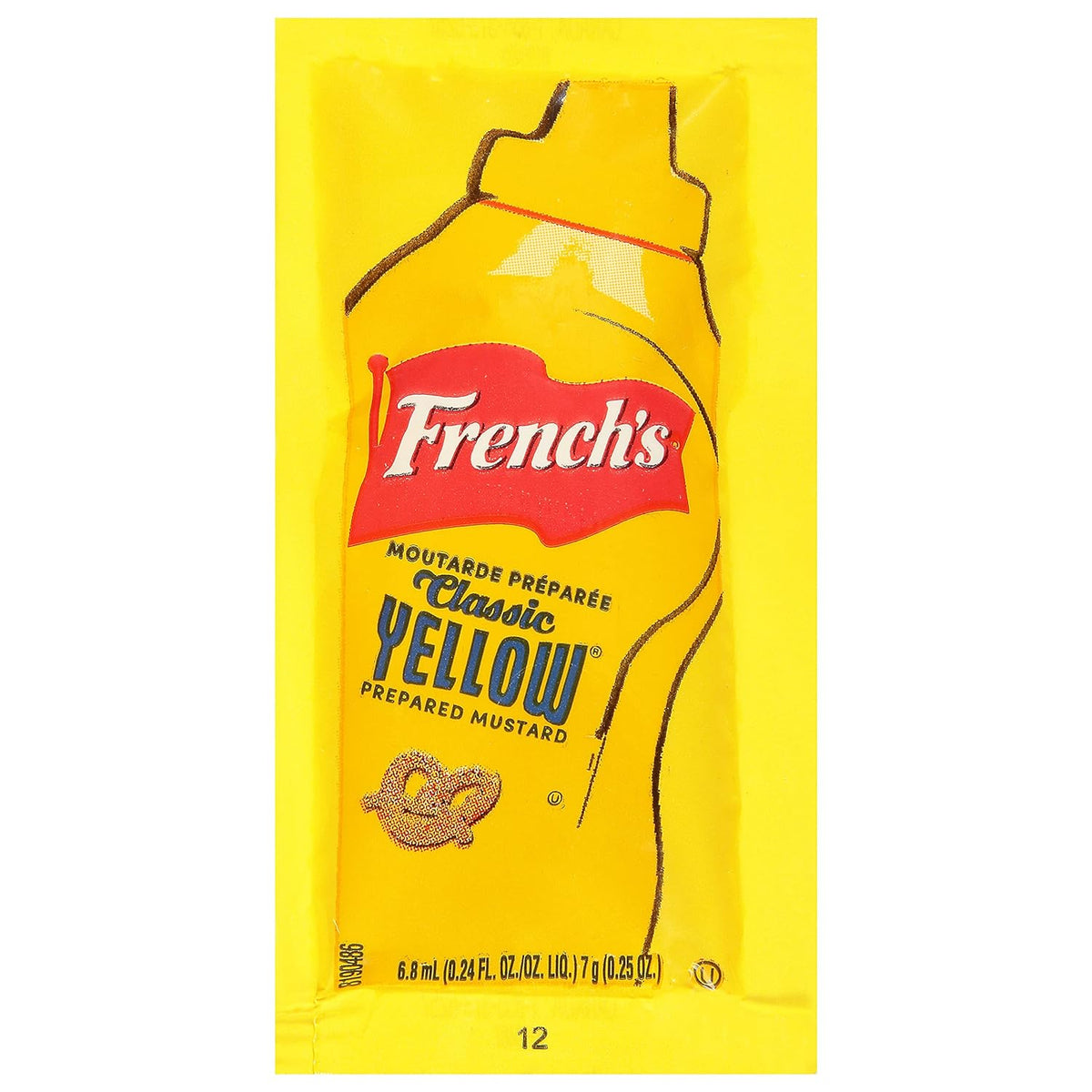 French's Classic Yellow Mustard Packets, 500 count - One 500 Count Individual Yellow Mustard Packets, Perfect Single-Serve Size for Delivery and