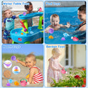 Fajiabao Baby Bath Toys for Kids Ages 1-3 Toddler Bath Toys Mold Free for 2-4 Bathtub Sand Beach Pool Water Toys for 1+ Year Old Girl Gifts 5 PCS