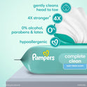 Pampers Baby Wipes, Complete Clean Baby Fresh Scented Wipe, Gently Cleans Head to Toe, 72 Total (1 Flip-Top Packs)