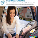 Enovoe Car Window Shades for Baby (4 Pack) - 21"x14" - Sun Shade Blocker, Cling - Glare Shield and UV Rays Protection for Your Child - Side Windows