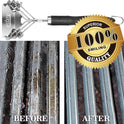 Grill Brush and Scraper Bristle Free – Safe BBQ Brush for Grill – 18'' Stainless Grill Grate Cleaner - Safe Grill Accessories for Porcelain/Weber