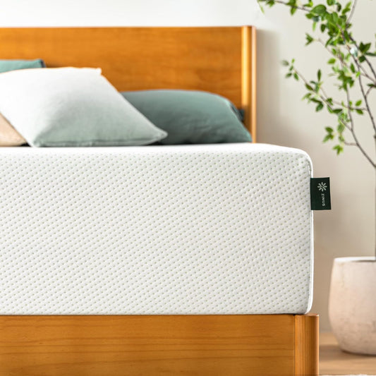 ZINUS 10 Inch Queen Green Tea Memory Foam Mattress [New Version], Fiberglass free, Medium Firm Feel, Zoned Pressure Relief, Certified Safe Foams