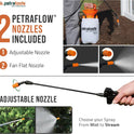 Petratools 1 Gallon Pump Sprayer – HD101 Garden Sprayer for Weeds, Lawn Care & Pesticides – 52” Long Hose, 2 Nozzles & Easy Carry Handle – Durable