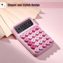 Mr. Pen Mechanical Switch Calculator - 12 Digit Large LCD Display, Pink with Big Buttons
