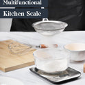 Food Scale, 11lb Digital Kitchen Scale with 6 Units LCD Display and Tare Function,Compact Design for Baking,Healthy Cooking,Meal Prep, 304 Stainless