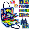 Exorany Busy Board Montessori Toys for Toddler Boy Birthday Gifts, Busy Book Sensory Learning Toys for Toddlers, Toddler Boy Airplane Car Travel Toy