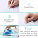 Mr. Pen- Fabric Markers for Sewing, 5 Pack, Blue, Erasable, Water Soluble Fabric Marker, Fabric Pens for Sewing Erasable, Washable Fabric Marker