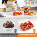 40 PCS Food Storage Containers with Lids Airtight (20 Containers & 20 Lids), Plastic Storage Meal Prep Container-Stackable 100% Leakproof & Microwave