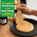 Riveira Bamboo Cooking Spoons 6-Piece – Wooden Cooking Utensils Set with Wooden Spoons for Cooking & Spatulas Wooden Utensil Sets – Premium Kitchen