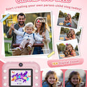 Instant Camera, Front Rear Dual Selfie Kids Camera with 1080P Videos, Holiday Birthday Gifts for Kids Age 3-12, Toddler Portable Travel Print Digital