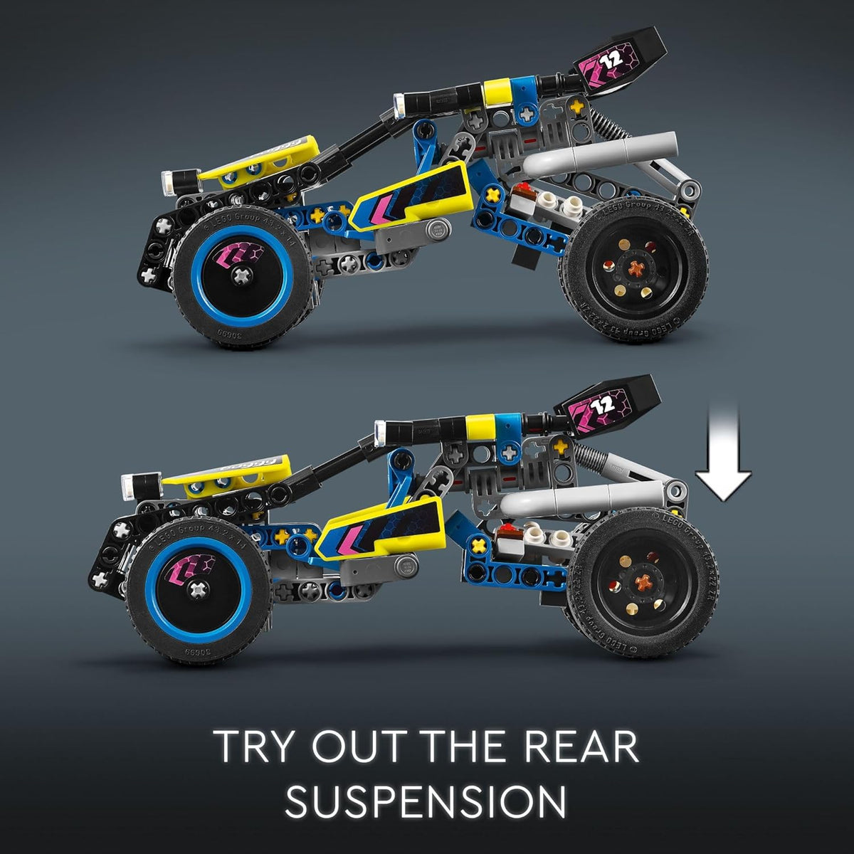 LEGO Technic Off-Road Race Buggy Buildable Car Toy, Cool Toy for 8 Year Old Boys, Girls and Kids who Love Rally Contests, Race Car Featuring Moving