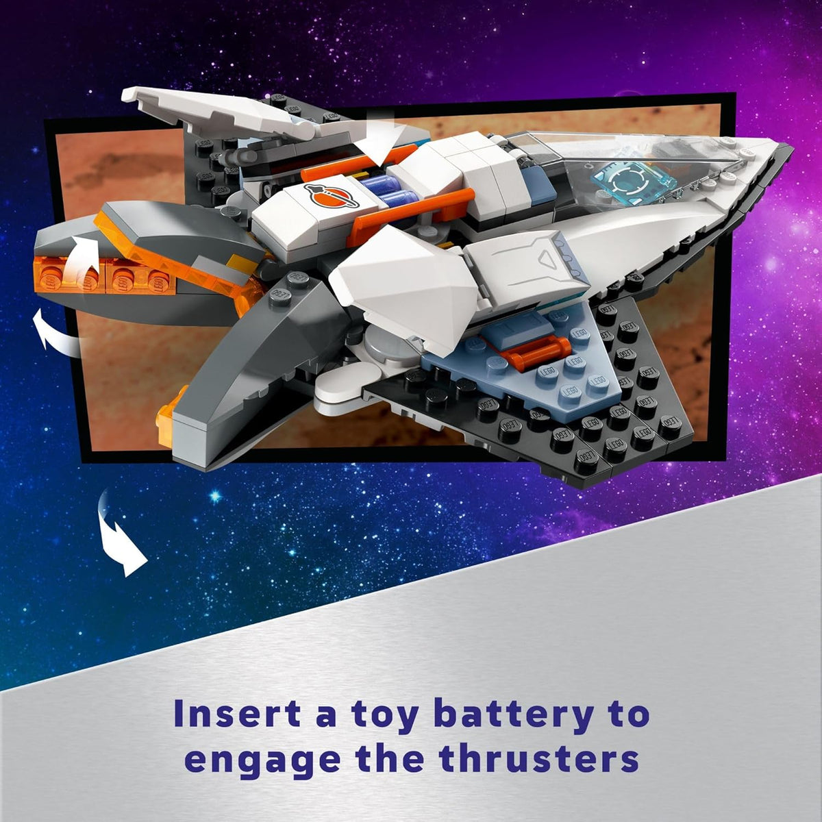 LEGO City Interstellar Spaceship Toy for Kids, Creative Play Space Toy, Building Set with Spacecraft Model, Drone, and Astronaut Figure, Building Toy