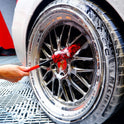 Professional 4 Pack Long Handle Wheel Brush Kit for Cleaning Wheel and Tire- 2X Soft Wheel Cleaning Brush, Detailing Brush and Stiff Tire Brush