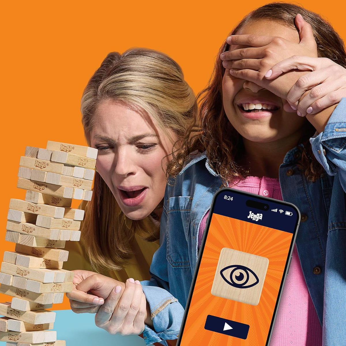 Hasbro Gaming Jenga Game | The Original Wood Block Game with Genuine Hardwood Blocks | Stacking Tower | Ages 6+ | 1 or More Players | Party Games for