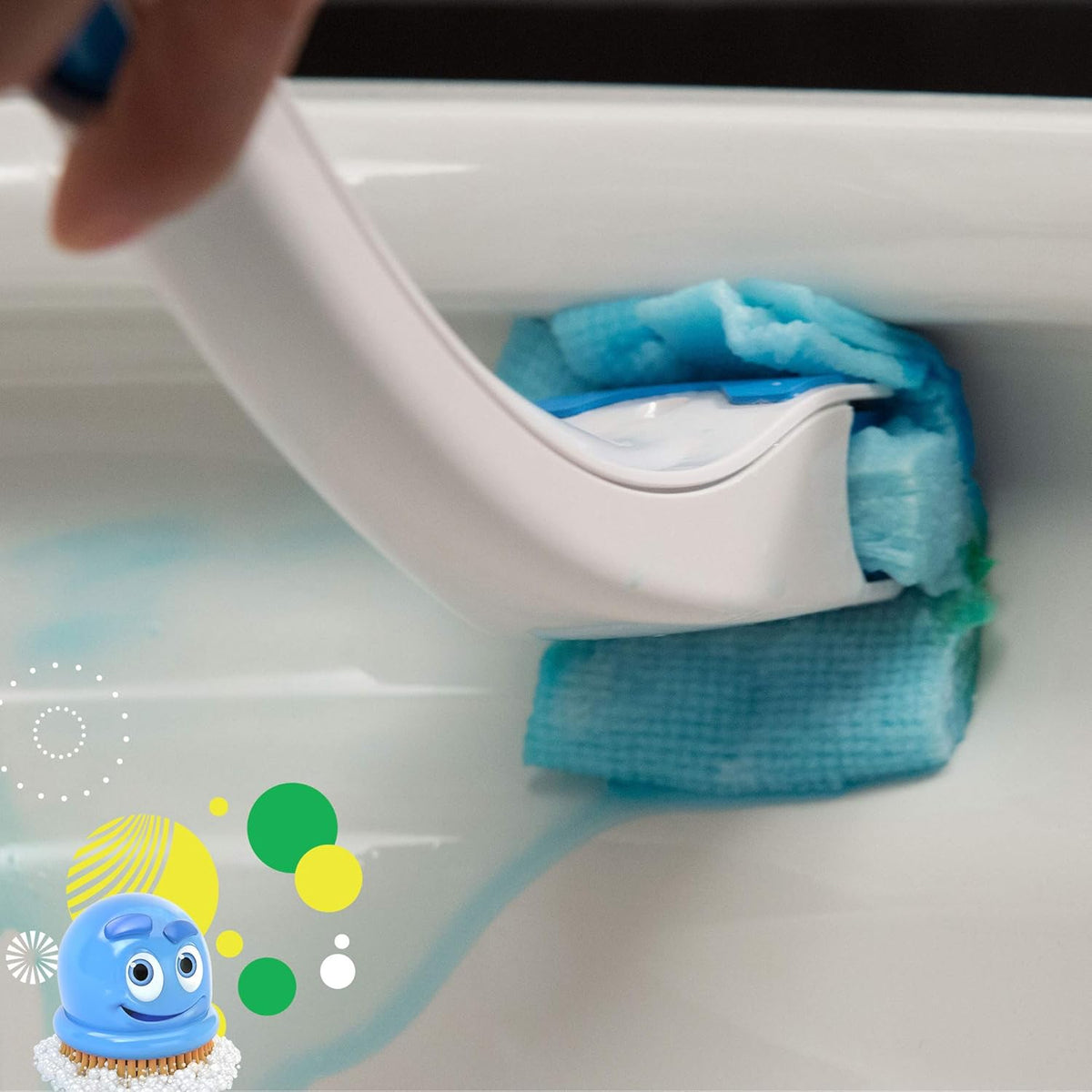 Scrubbing Bubbles Toilet Bowl Brush and Holder with Cleaner Refill Pads, Fresh Brush Toilet Wand Starter Kit, Cleans Limescale & Fights Odors, Citrus
