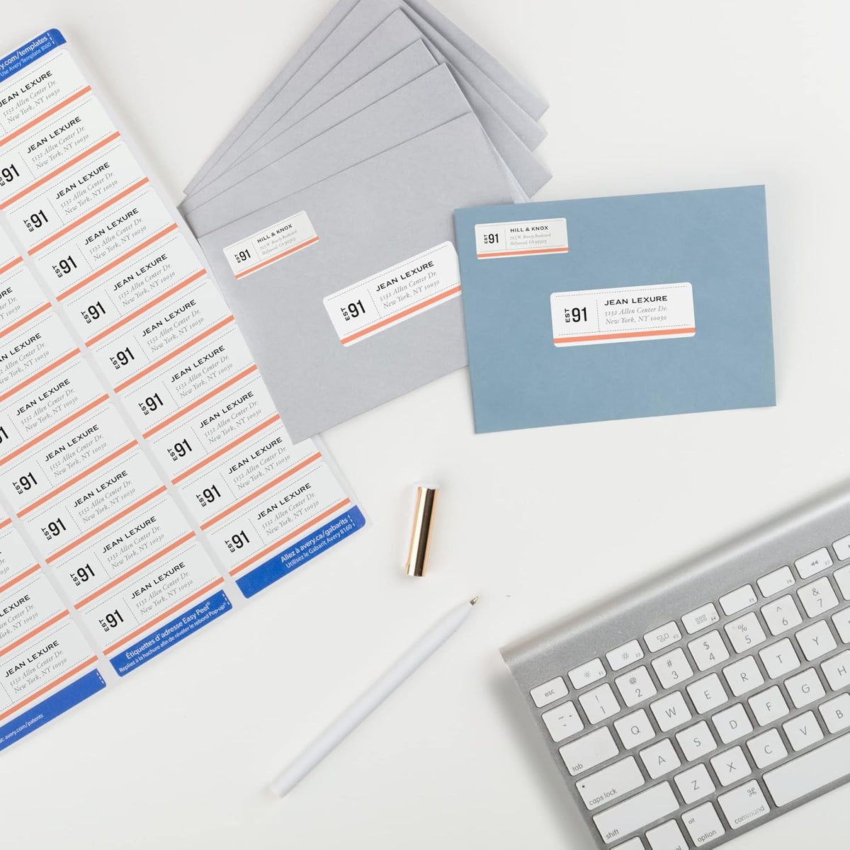 Avery Easy Peel Printable Address Labels with Sure Feed, 1" x 2-5/8" Customizable Stickers, White, 750 Blank Mailing Labels, Great for Mailing