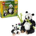 LEGO Creator 3 in 1 Wild Animals Panda Family - Building Toy Kit for Kids with 3 Building Options, Panda, Penguin, or Orca - 8 Year Old Girl & Boy