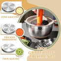 Mixing Bowls with Airtight Lids Set, 26PCS Stainless Steel Khaki Bowls with Grater Attachments, Non-Slip Bottoms & Kitchen Gadgets Set, Size 7, 4