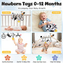 Spiral Car Seat Baby Toys 0-6 Months, Infant Carseat High Contrast Sensory Toys Hanging Stroller Accessories, Newborn Shower Gifts for Baby Boys