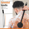 VWMYQ Silicone Back Scrubber for Shower, 17in Lengthen Long Handle Body Brush, Double Sided Shower Brush for Shower Exfoliating and Massage Can