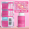 Super Strong Nail Glue for Press On Nails, Nail Tips & Acrylic Nails (8ml) NYK1 NailBond Brush On Glue for Press Ons, Tips & Acrylics - Long Lasting