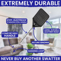 2 Leather Fly Swatter for Indoors. Long Handle, Heavy Duty Fly Swatter Manual Multi Pack. Flyswatters Heavy Duty Flyswatter 2 pack. Flies Swater