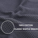 Homaxy 100% Cotton Waffle Weave Kitchen Dish Cloths, Ultra Soft Absorbent Quick Drying Dish Towels, 12 x 12 Inches, 6-Pack, Dark Grey