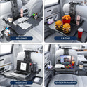 Car Back Seat Tray Table, Stable Foldable Auto Backseat Food Trays Desk for Rear Passenger Road Trip Eating & Work, Multifunctional Adjustable Travel