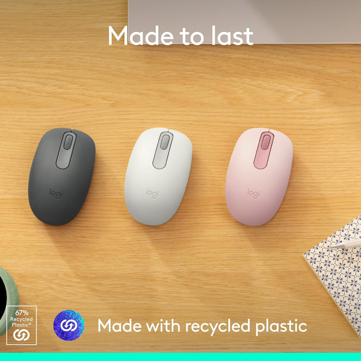 Logitech M196 Bluetooth Wireless Mouse, Compact and Portable Mouse for Laptops, Tablets and More, 12-Month Battery, Smooth Tracking, Compatible with