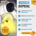 Garbage Disposal Cleaner Deodorizer Tablets - 24 Pack, New Powerful XL Foaming Tablet - Fresh Citrus Foam Sink Garburator Disposer Freshener, Natural