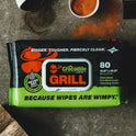 Crocodile Cloth Grill - 80 (15" x 10") Plant-based Cleaning Wipes. Safe on Skin & Multiple Surfaces. Infused with Aloe & Vitamin E. Large