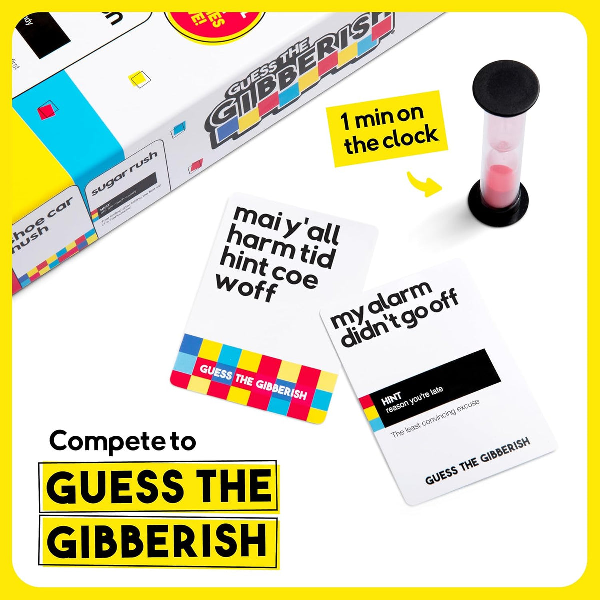 Guess The Gibberish Card Game for Families by Relatable, From The Creators of Incohereant, Fun Kids Games for Kids 12+ Includes 400 Cards & Sand