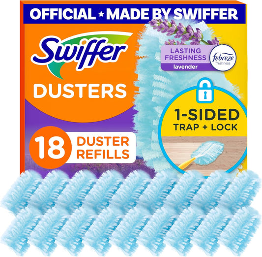 Swiffer Dusters Refill for Cleaning, Feather & Microfiber Duster Disposable Alternative, for Dusting Furniture, Blinds, Ceiling Fans, Walls, Helps